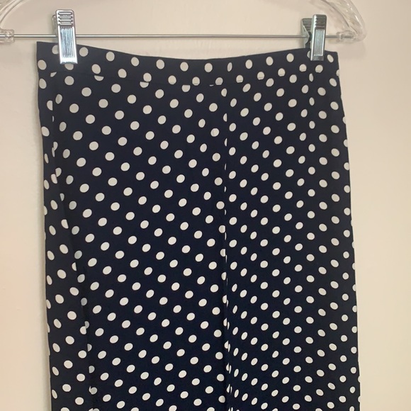 Navy Blue Polka Dot Skirt - Picture 3 of 7